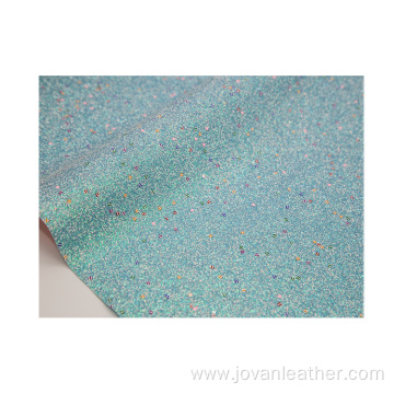 glitter fabric PU faux leather for shoes upper